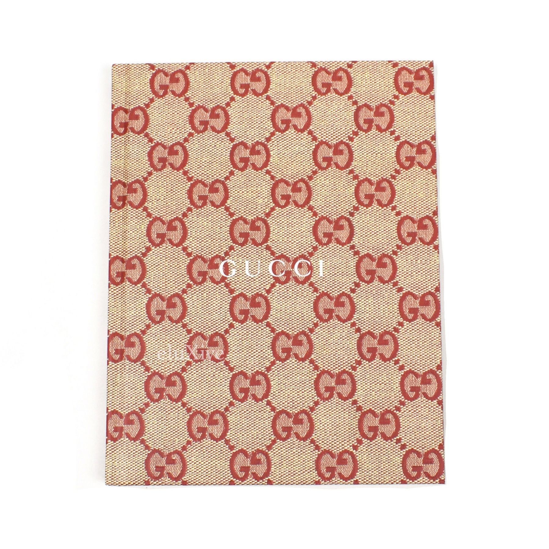 Gucci Red GG Monogram Logo Notebook