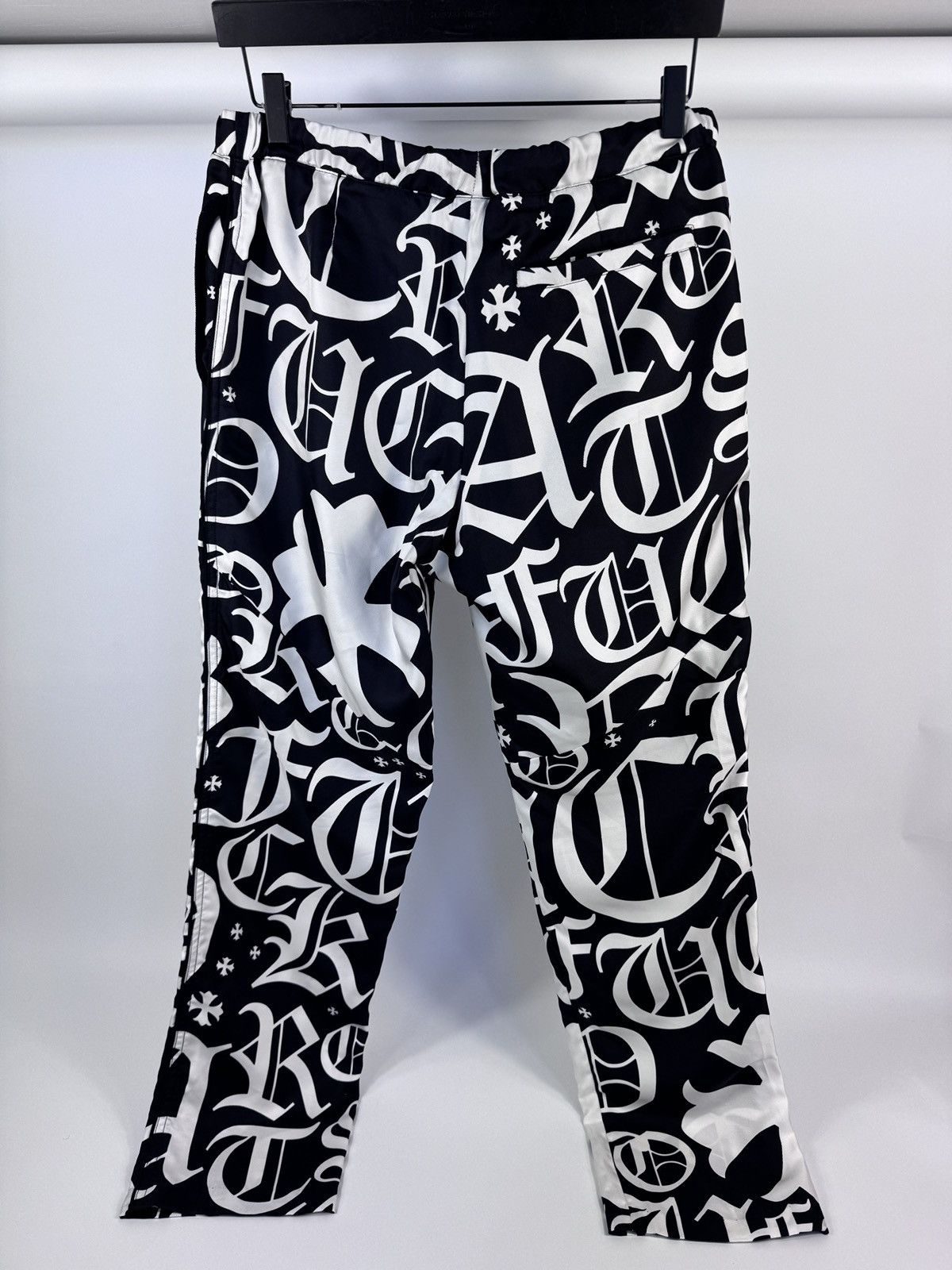 Chrome Hearts LEATHER LIPS LOGO SILK PANTS ‼️RARE‼️ Size US 34 / EU 50 - 2 Thumbnail