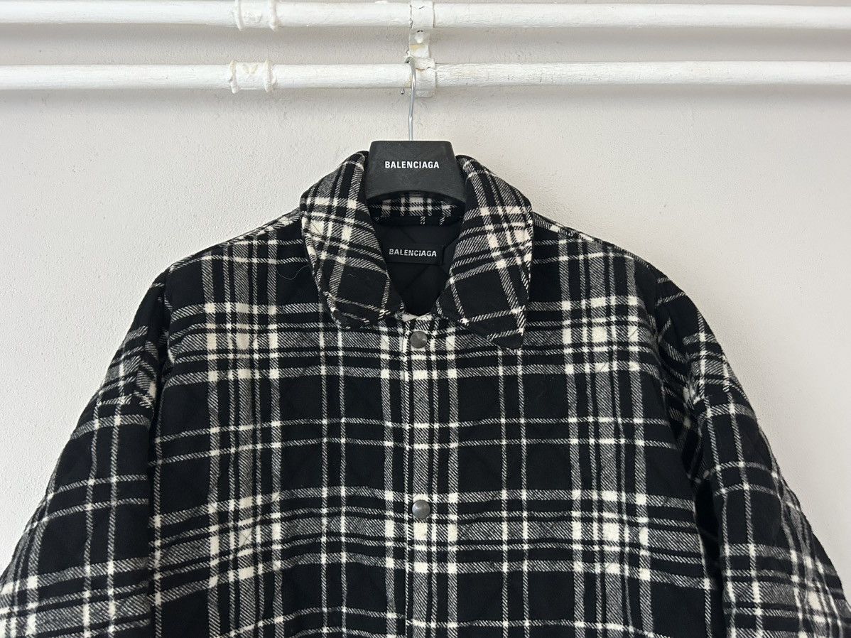 Balenciaga FW18 Oversized Quilted Plaid Jacket Size US L / EU 52-54 / 3 - 2 Thumbnail
