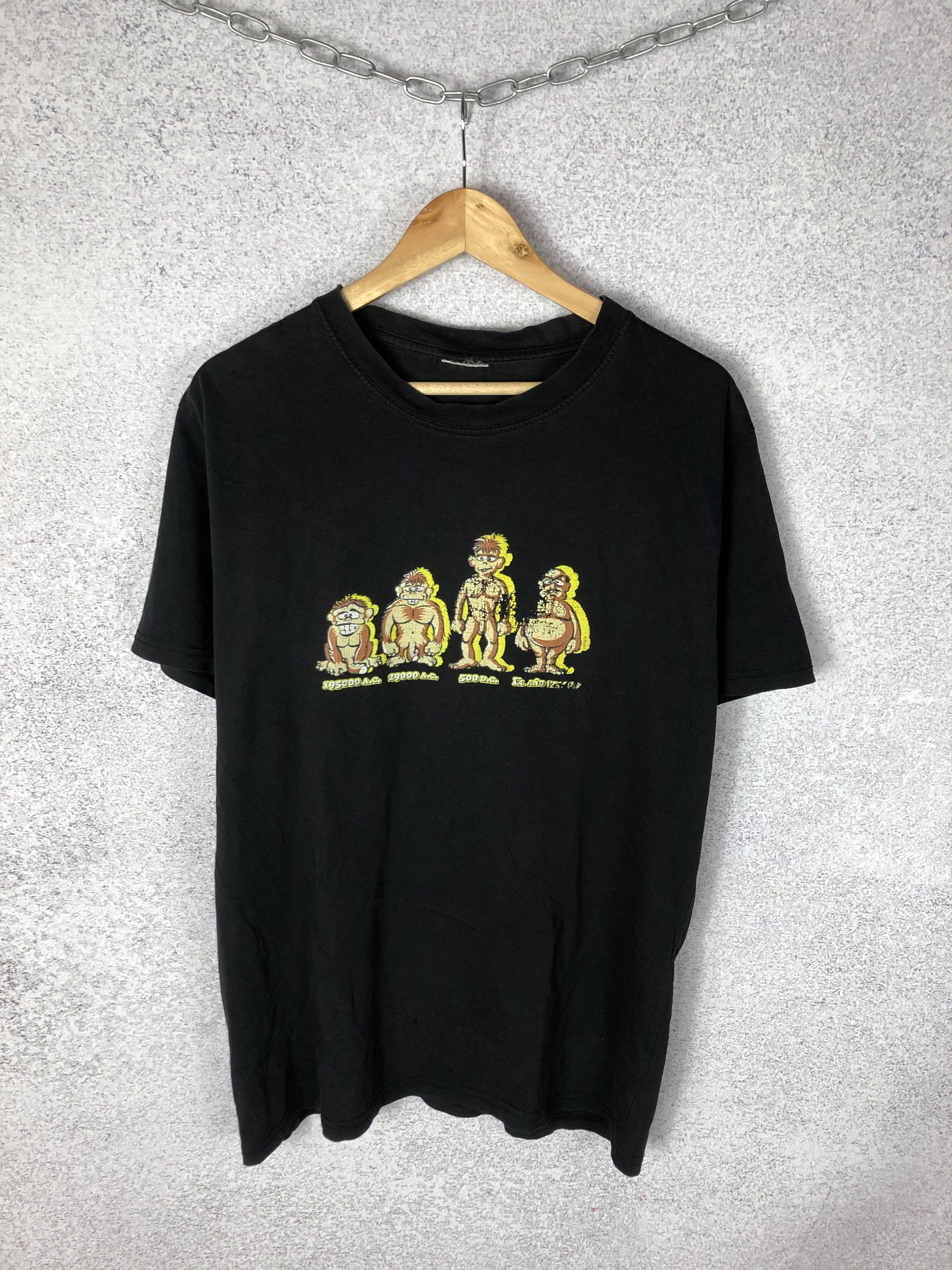 Vintage Vintage Y2K Dick Evolution T-Shirt 90s Sex Tee Size US XL / EU 56 / 4 - 1 Thumbnail