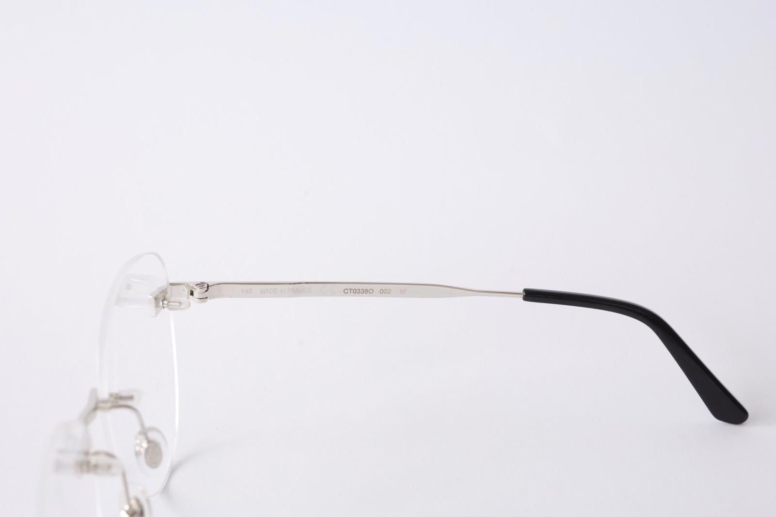 Cartier New Cartier optical eyeglasses CT0338O 002 silver Santos Size ONE SIZE - 5 Thumbnail