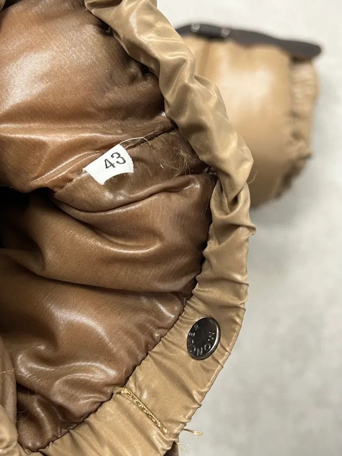 Moncler Moncler Brown Leather Beige Quilted Puffer Boots Size US 10 / EU 43 - 9 Thumbnail