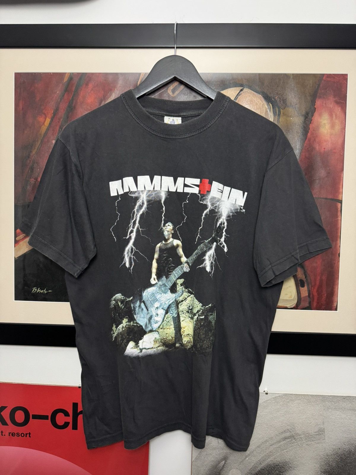 Vintage Rammstein Rare Print Band Metal Tee Guitar Thunder