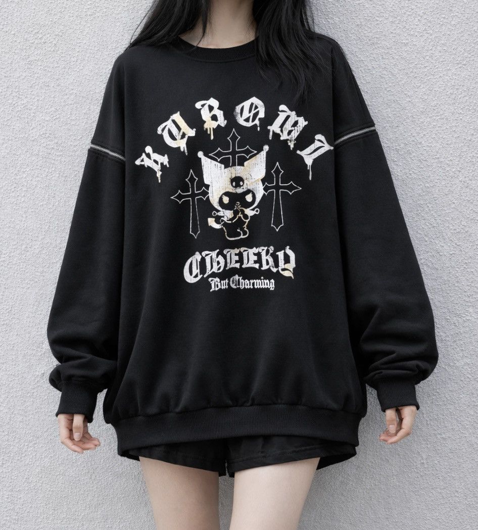 Cartoon Network Sanrio Kuromi Baggy Sweatshirt Size M / US 6-8 / IT 42-44 - 2 Thumbnail