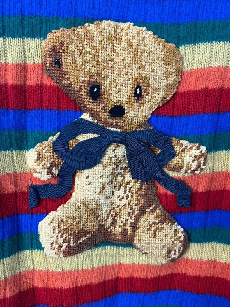 Gucci Gucci Bear rainbow wool knitted sweater Size US S / EU 44-46 / 1 - 3 Thumbnail