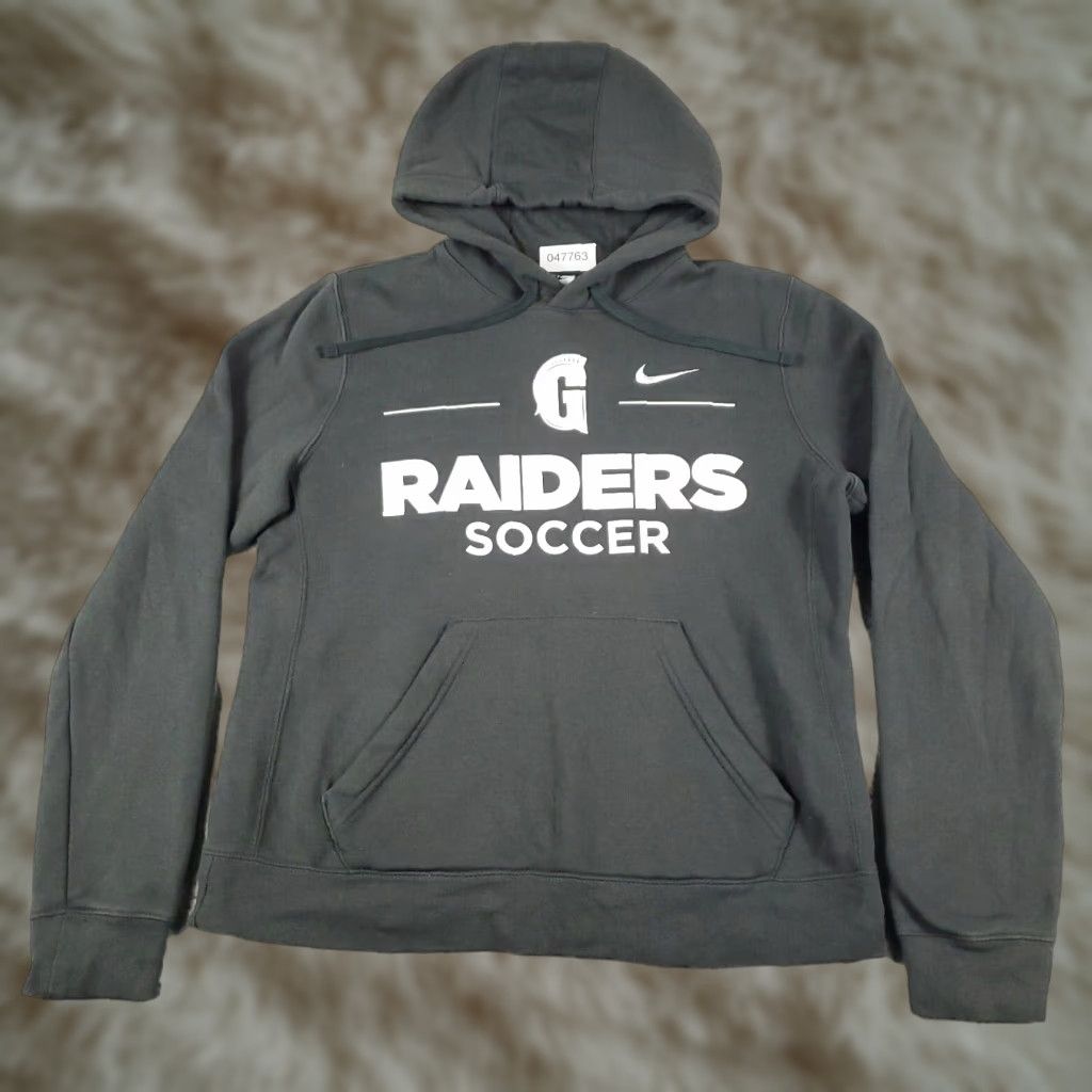 Nike Nike Hoodie Womens Medium Gray Swoosh Pullover Sweatshirt Ladies Size M / US 6-8 / IT 42-44 - 1 Thumbnail