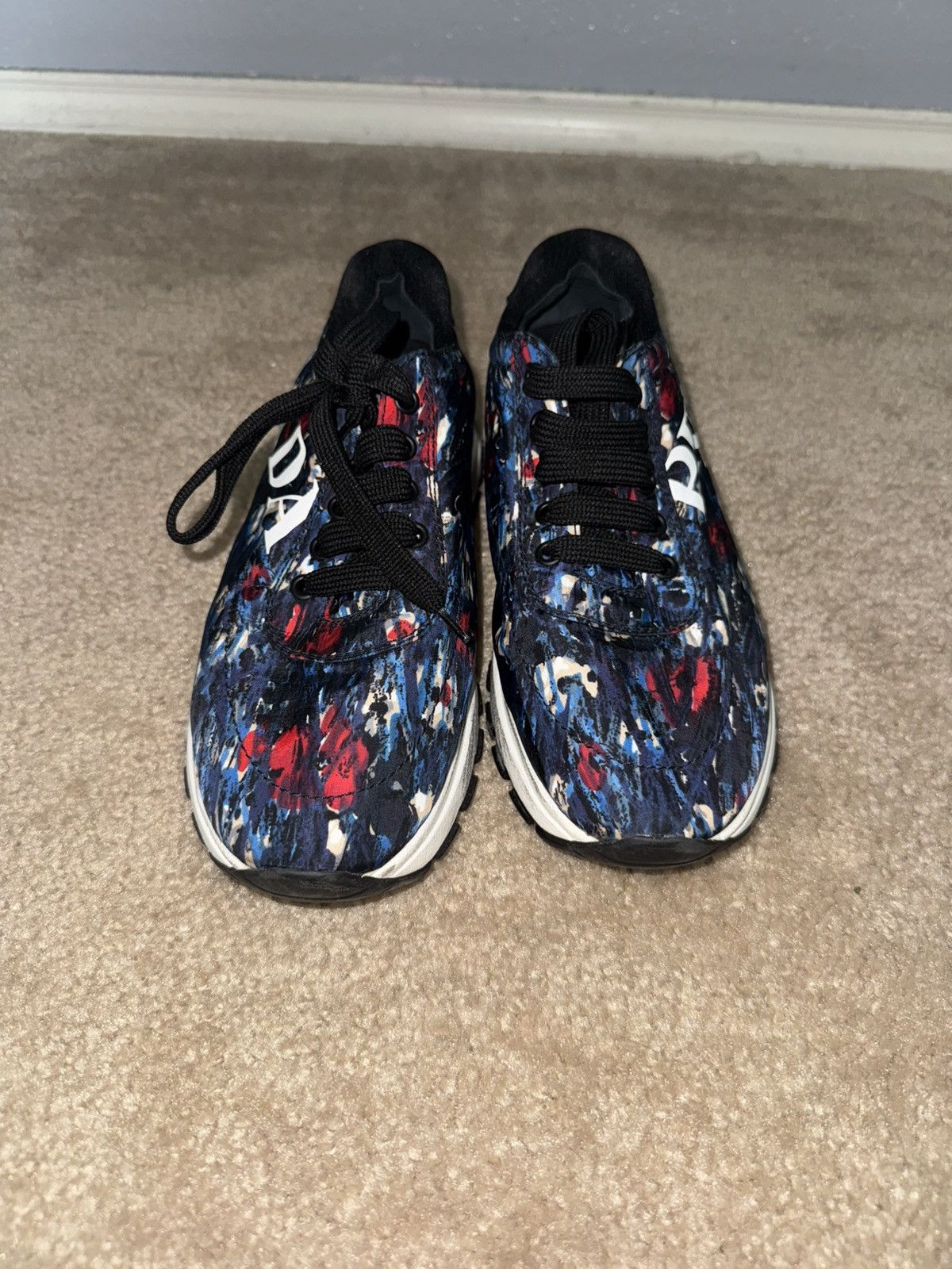 Prada Prada Women’s 1E552L (Nylon/St. Tweed graphic print Size US 8.5 / IT 38.5 - 3 Thumbnail