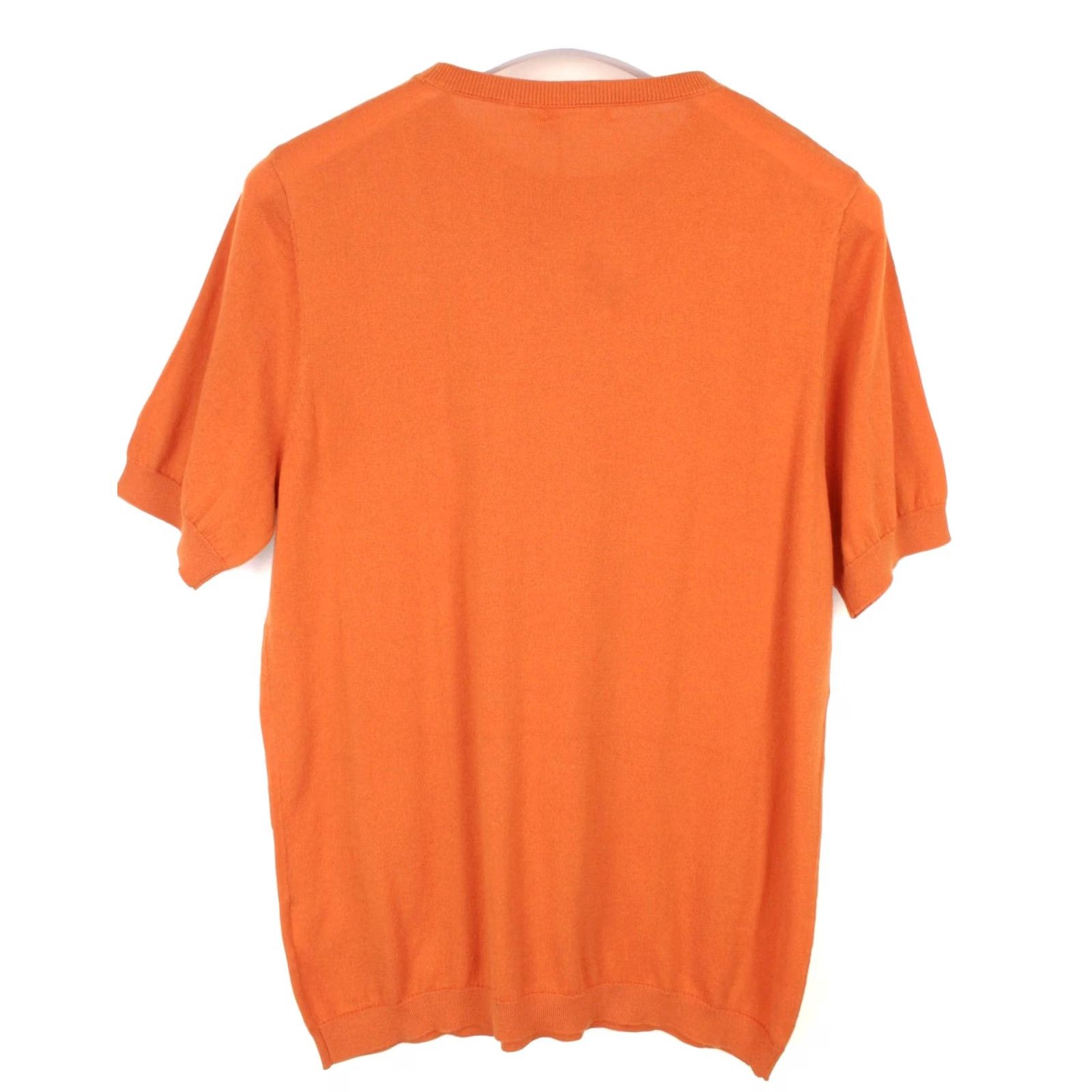 Suitsupply Suitsupply Olympics T-Shirt Women's 2XL Merino Wool Short Sleeve Knitted Shirt Adult Women Orange Crew Neck Logo Size XXL / US 16-18 / IT 52-54 - 2 Thumbnail