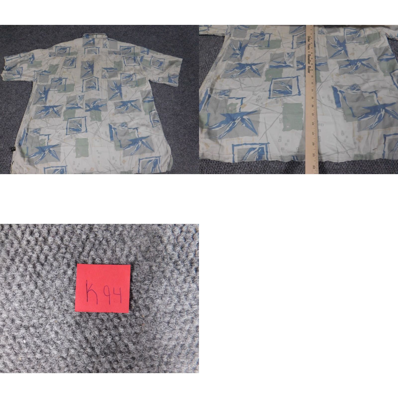 Vintage Newport Blue Mens Shirt L Button-Down Hawaiian Floral Beige Knit Cotton Polyester Blue Short Sleeve Regular Size US L / EU 52-54 / 3 - 8 Thumbnail