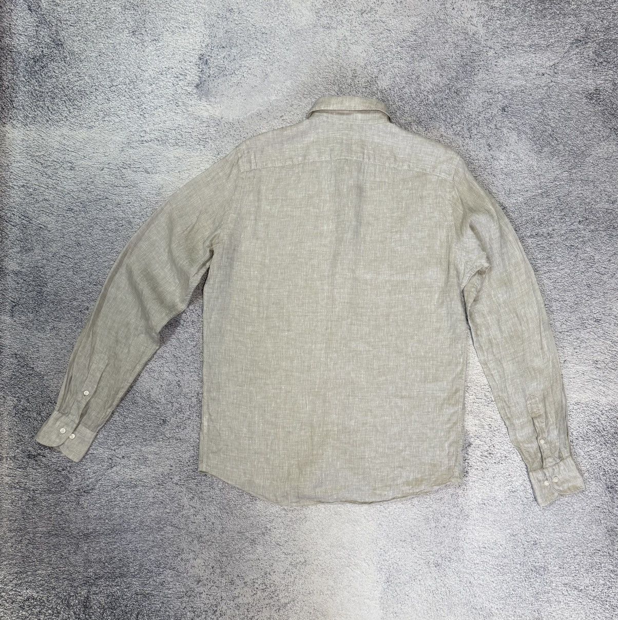Suitsupply Suitsupply Linen Shirt Mens L Slim Fit Beige Italian Fabric Size US L / EU 52-54 / 3 - 8 Thumbnail