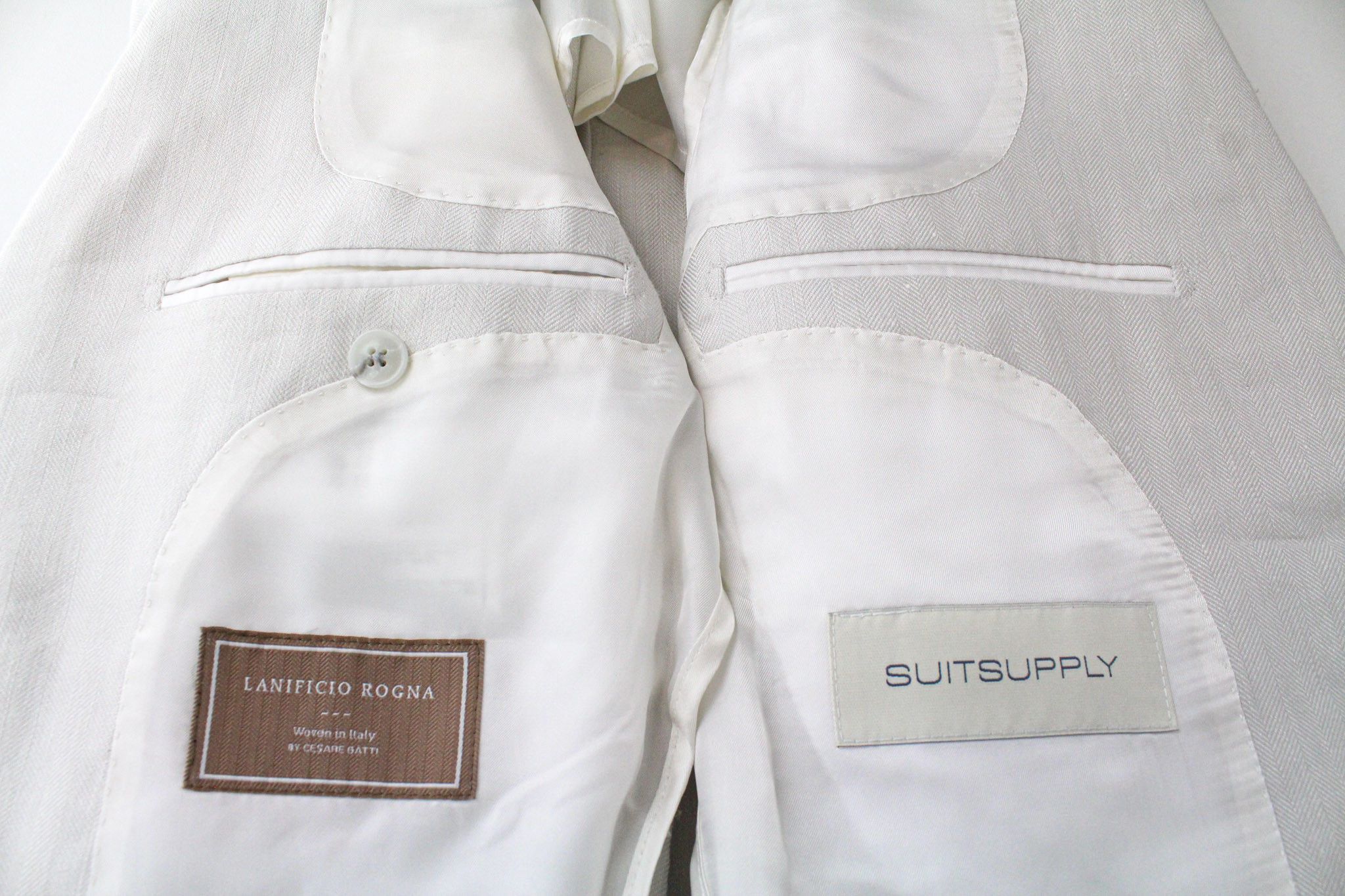 Suitsupply LA SPALLA UK38R Light Grey Linen Wool Silk Lined 72273 Size 38R - 5 Thumbnail