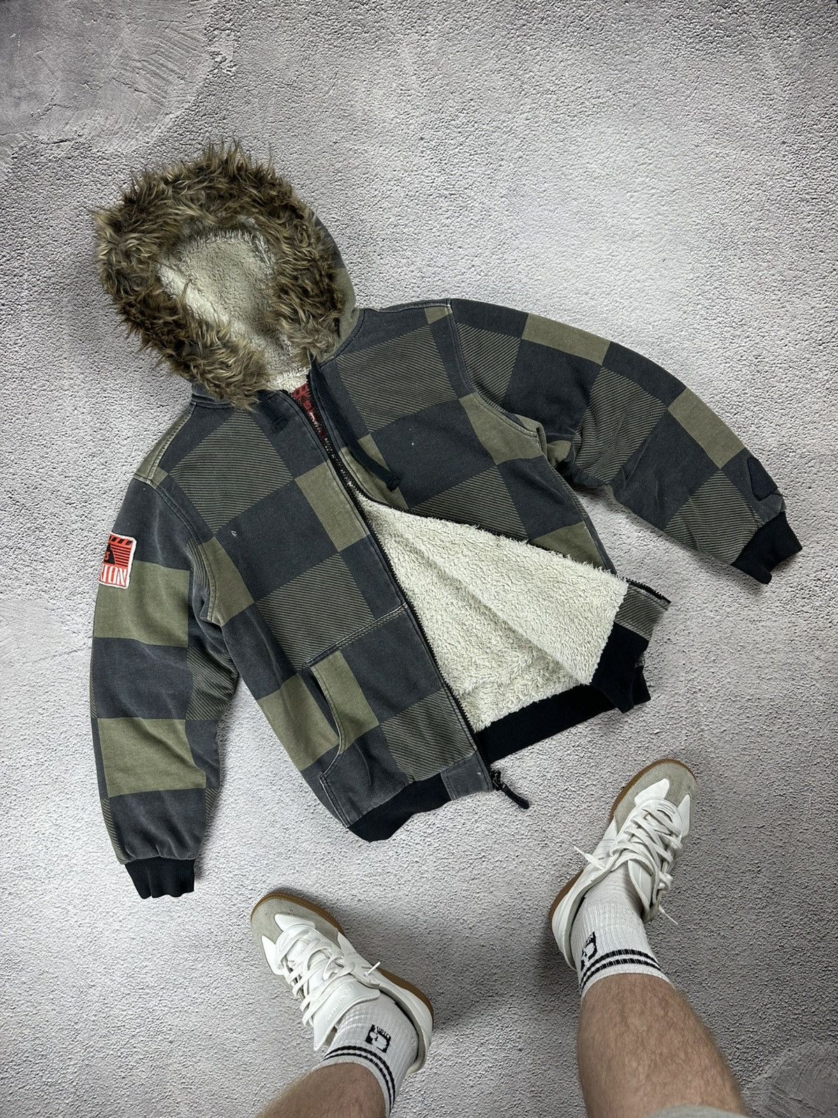 Other VTG Fur Fuzzy Faux Bomber Jacket Japan Y2K Hype Style Size US M / EU 48-50 / 2 - 1 Thumbnail