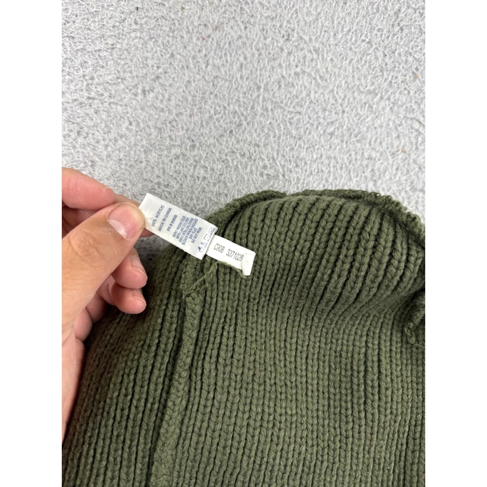 Vintage San Mar Beanie Adult One Size Green Knit 100% Acrylic Ski Snowboard Snow Size ONE SIZE - 4 Thumbnail
