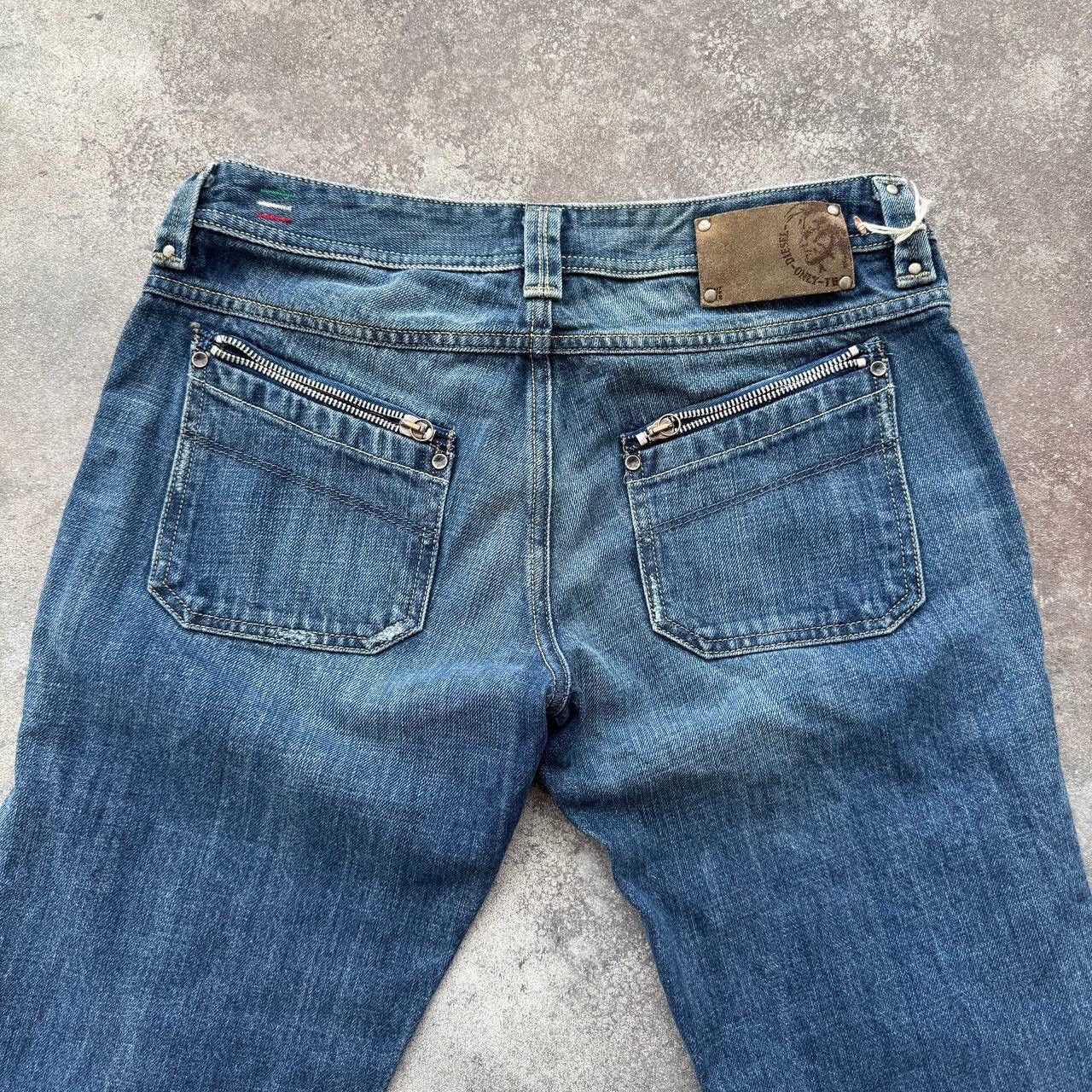 Diesel × Vintage Diesel Vintage Low Rise Y2K Washed Denim Jeans Size 29" - 7 Thumbnail