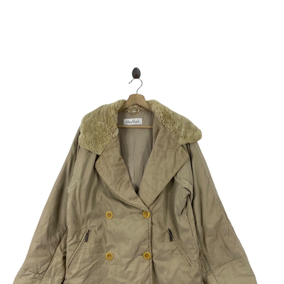 Max Mara Vintage MAXMARA Puffer Jacket Faux Fur Collar Double Size M / US 6-8 / IT 42-44 - 2 Thumbnail