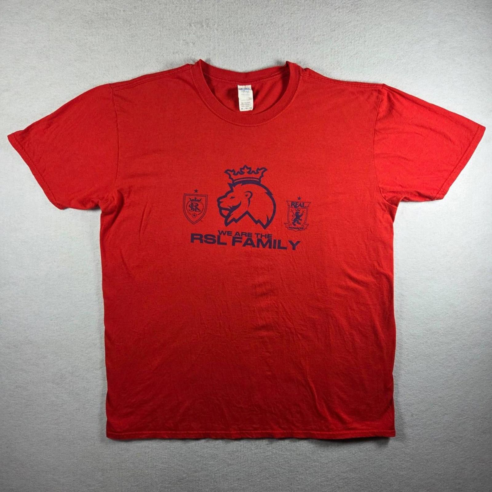 Gildan GILDAN Mens T-shirt XL Red Soccer Fanwear Real Salt Lake Size ONE SIZE - 1 Thumbnail
