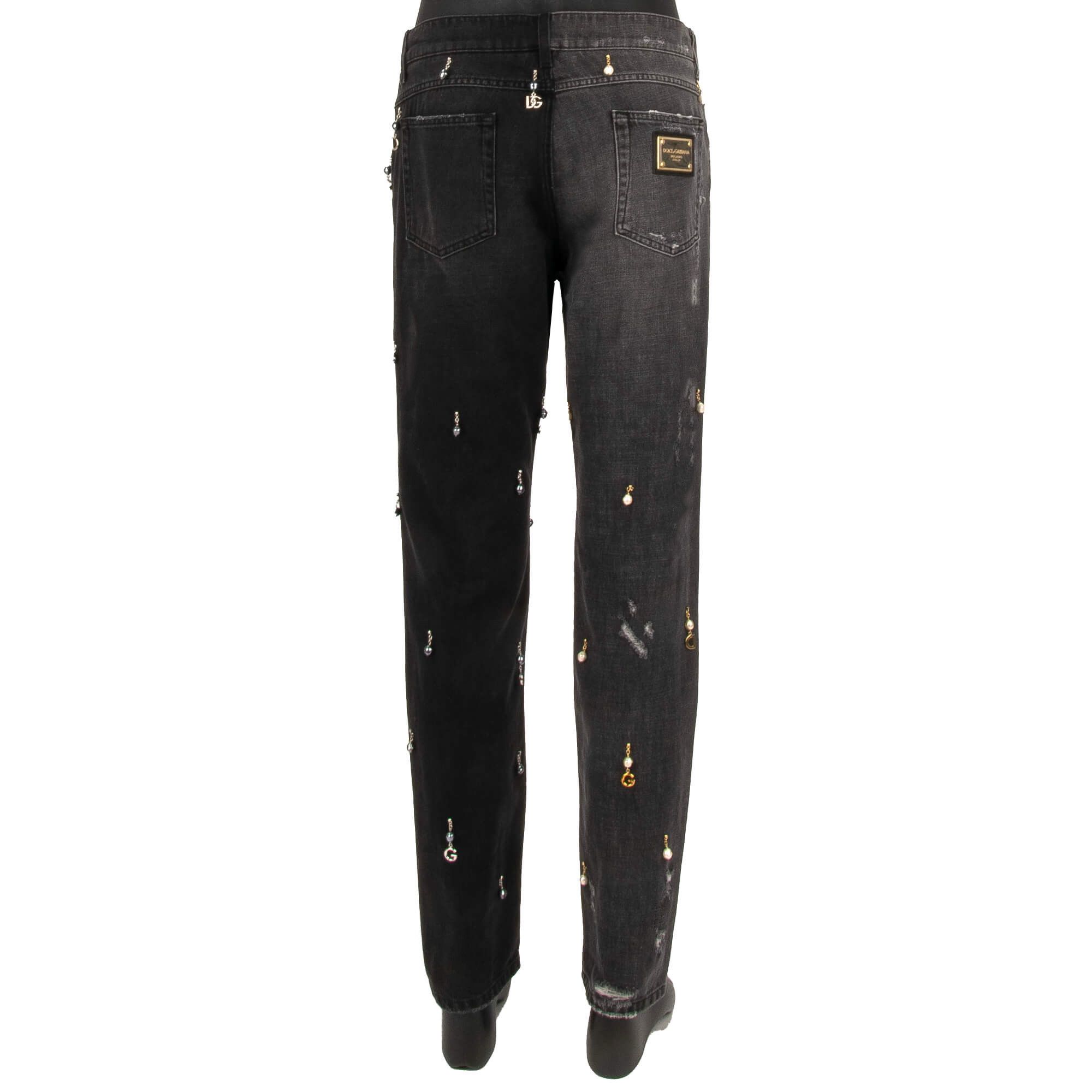 Dolce & Gabbana o1y0125 Logo Jeans in Black/Grey Size US 28 / EU 44 - 4 Thumbnail