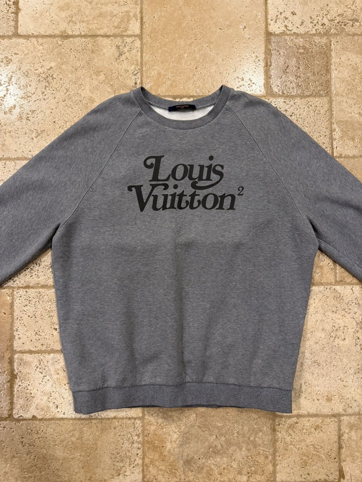 Louis Vuitton × Nigo Louis Vuitton x Nigo Human Heather Grey Crewneck SweatShirt Size US XXL / EU 58 / 5 - 3 Thumbnail