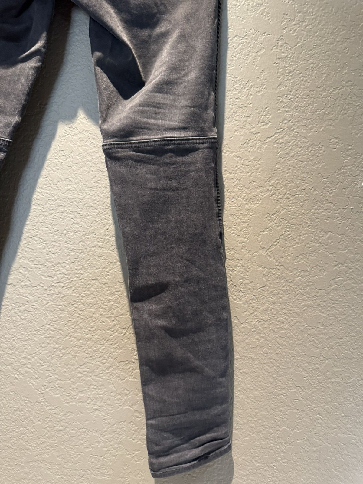 Pacsun Faded Black Stretchy Pacsun Ribbed Biker Denim Skinny Jeans Size US 30 / EU 46 - 12 Thumbnail