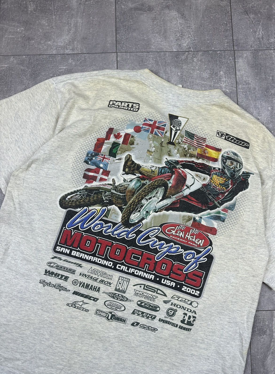 Other Motocross 2002 World Cup Overprint Logo Distressed Tee Size US XL / EU 56 / 4 - 2 Thumbnail