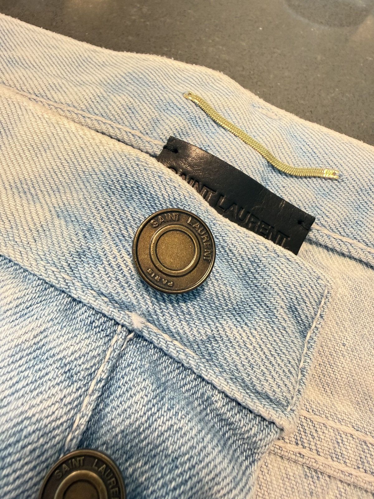 Saint Laurent Paris YSL Denim Jeans - Straight Slim Fit Size US 30 / EU 46 - 3 Thumbnail