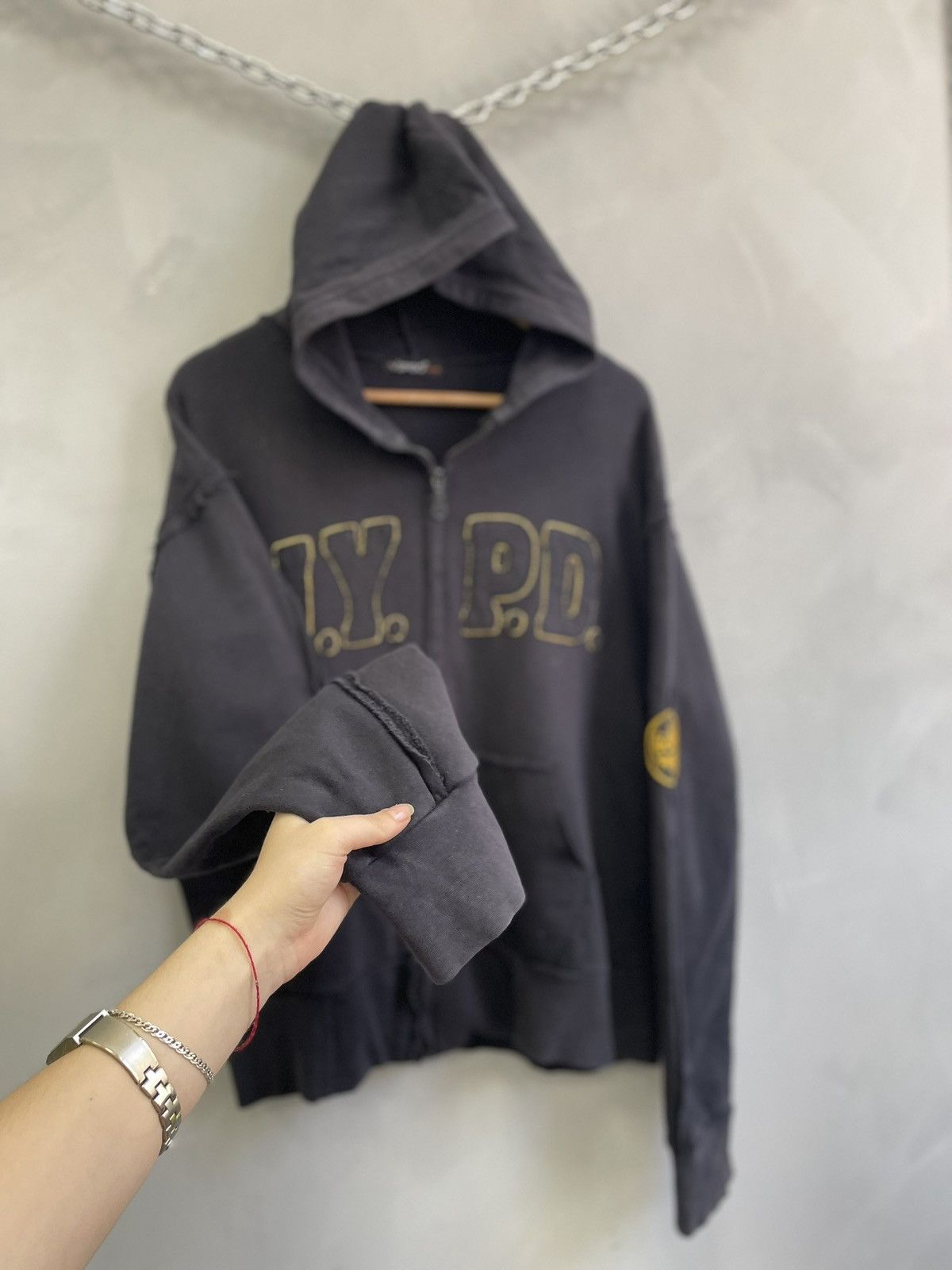 Diesel Vintage lgb style Police N.Y.P.D. Boxy hoodie y2k Size US L / EU 52-54 / 3 - 7 Thumbnail