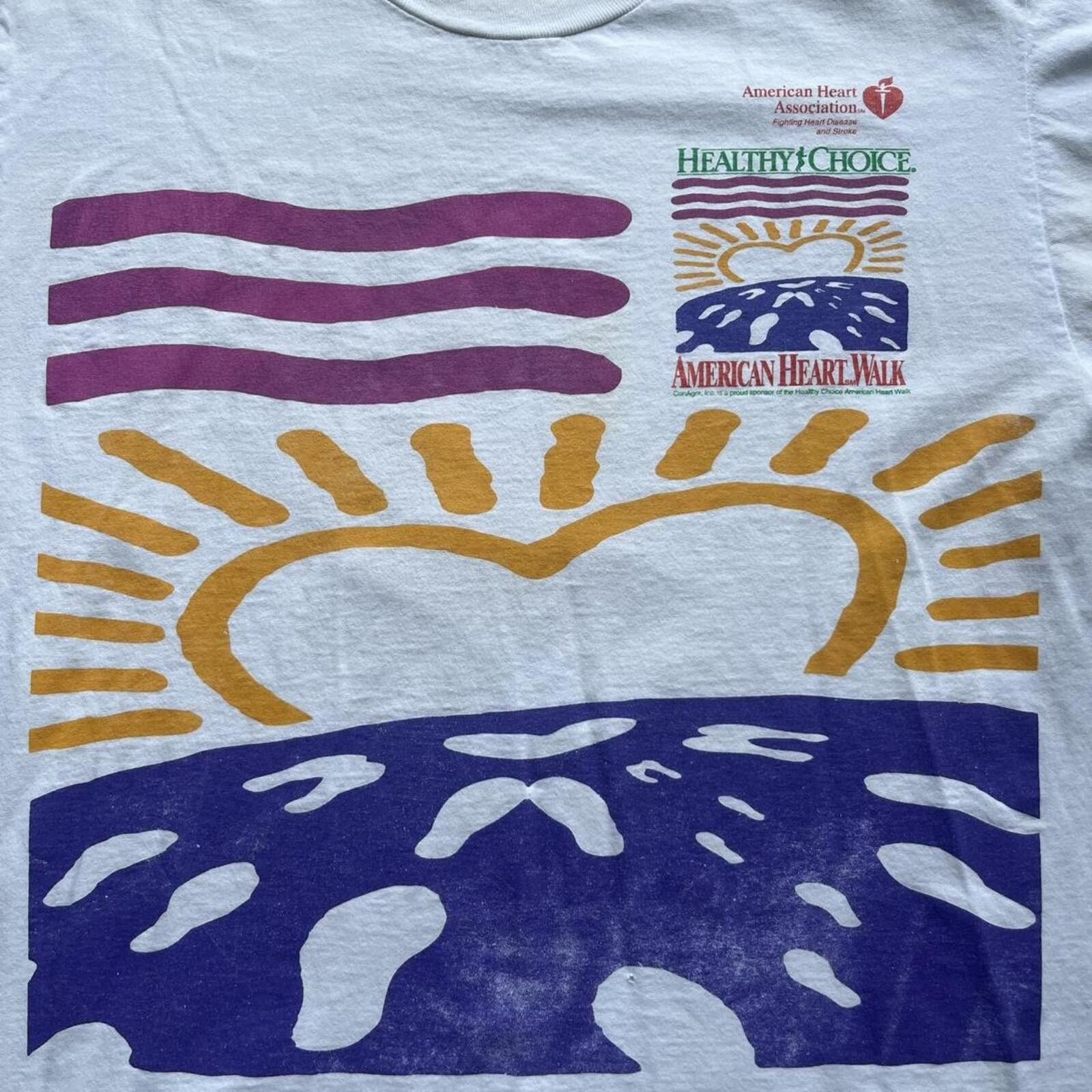 Jerzees American Heart Walk Double Sided Size Large T-Shirt Size XL Size US L / EU 52-54 / 3 - 2 Thumbnail
