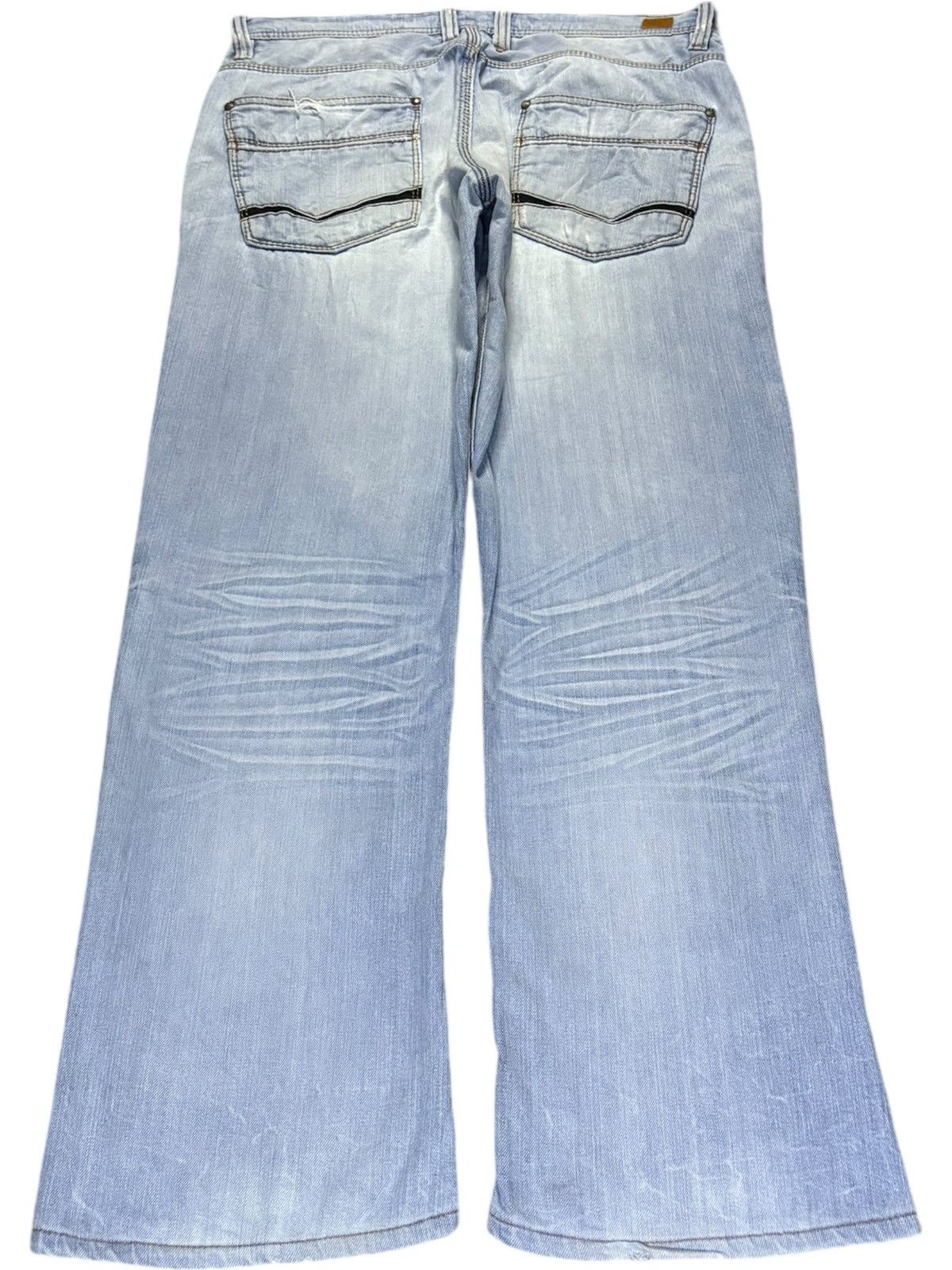 Japanese Brand × Nicole Club Vintage Nicole Club Light Wash Tactical Style Baggy Jeans Size US 35 - 2 Thumbnail
