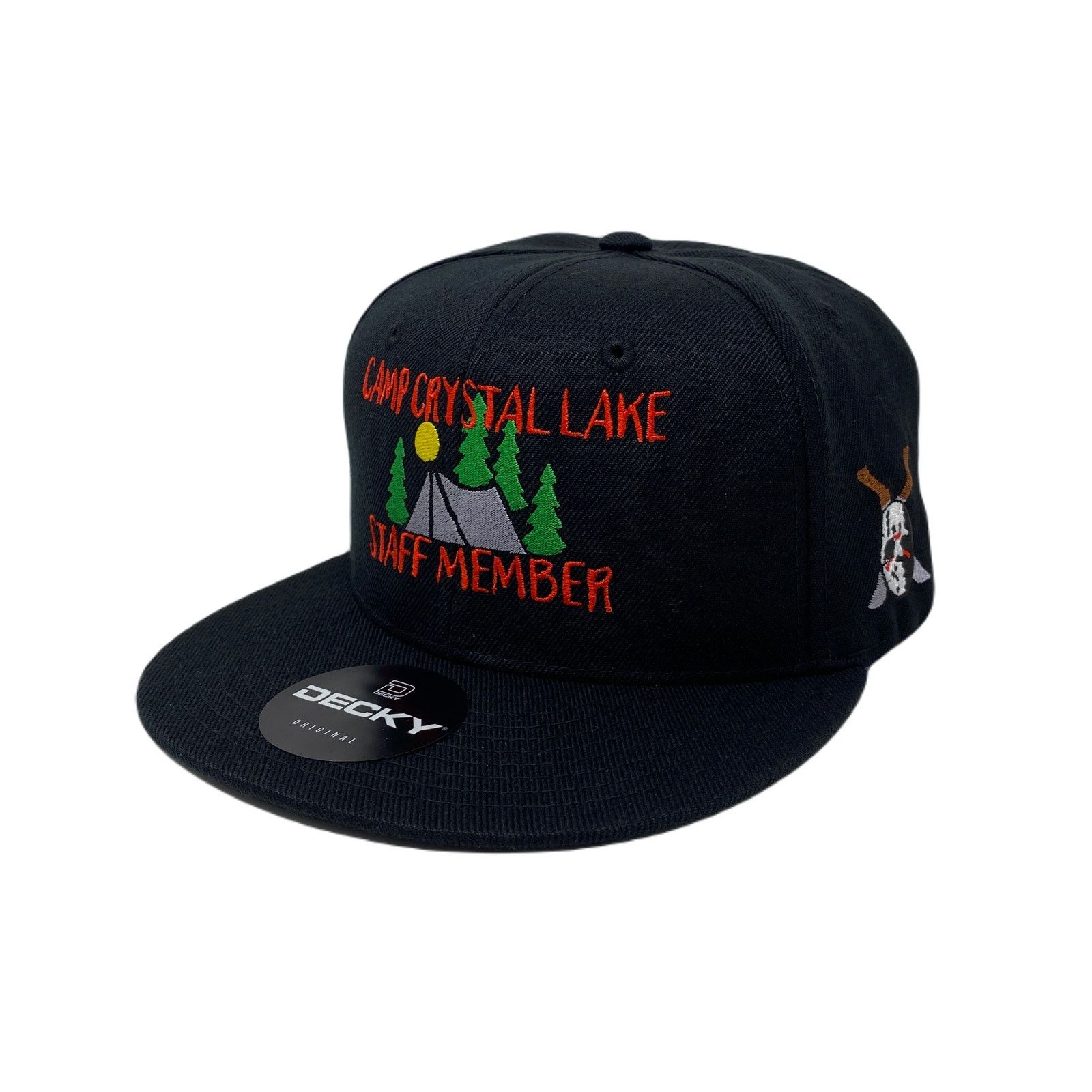 Other Camp Lake Staff Member Mask Snapback Hat All Black Size ONE SIZE - 2 Thumbnail