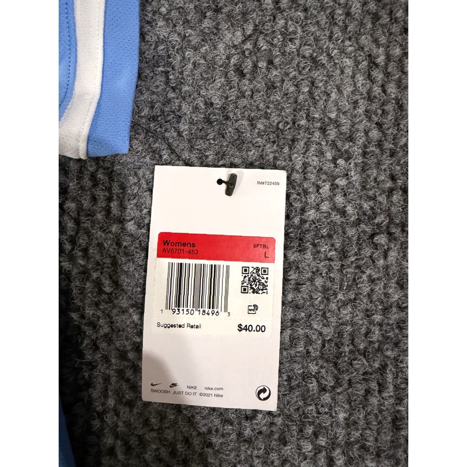 Nike Nike Dri-Fit baseball shirt Womens L blue Short Sleeve athletic logo Nike Shirt Size L / US 10 / IT 46 - 7 Thumbnail