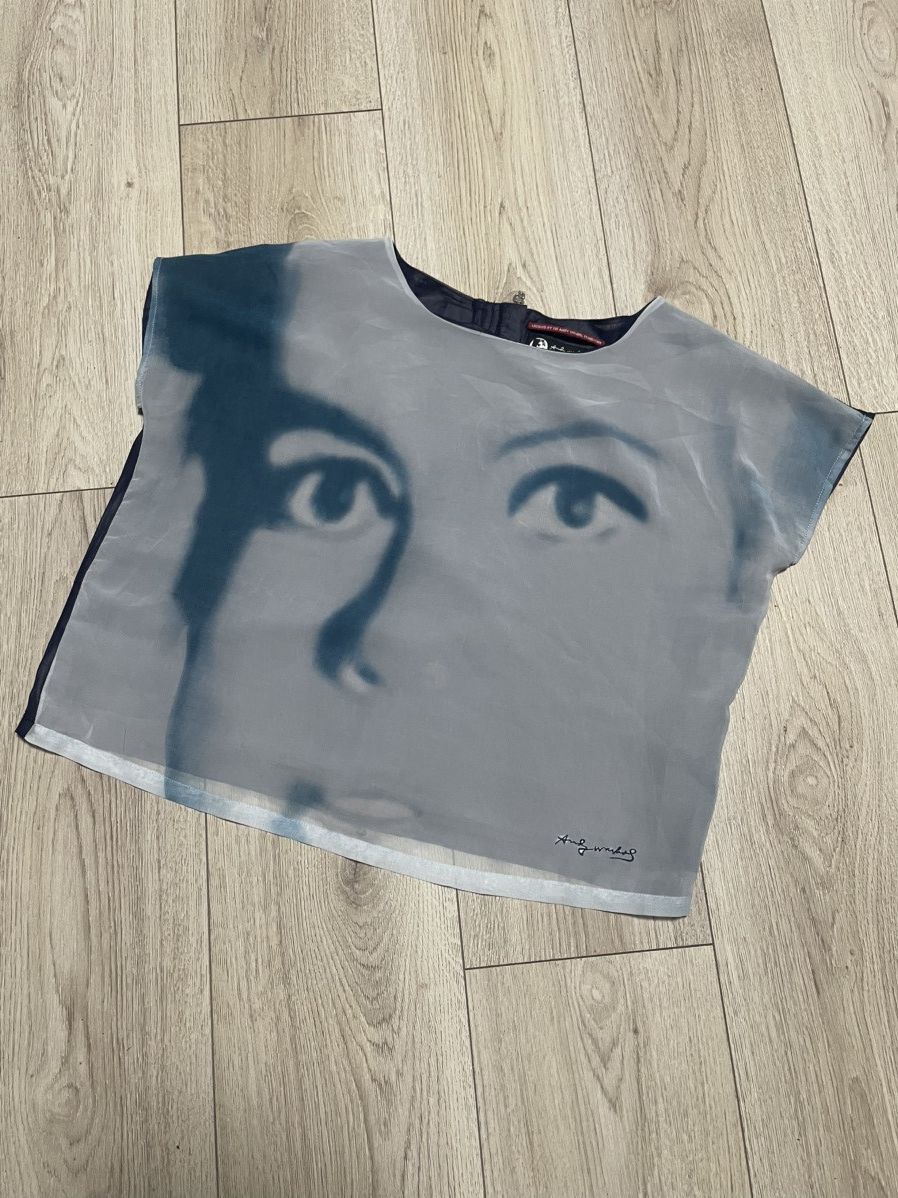 Andy Warhol × Japanese Brand Vintage 2008 Andy Warhol Face Zip Blouse Pepe Jeans Hype Y2K Size XS / US 0-2 / IT 36-38 - 2 Thumbnail