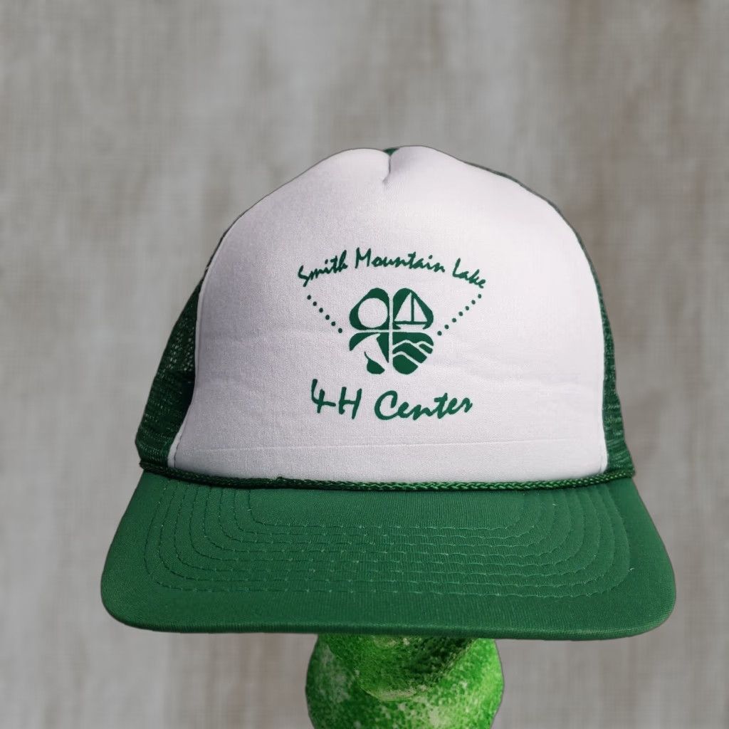 Vintage VINTAGE Virginia Smith Mountain Lake 4H Unisex Adult Baseball Cap Hat Adjustable Green Lake Theme Size ONE SIZE - 1 Thumbnail