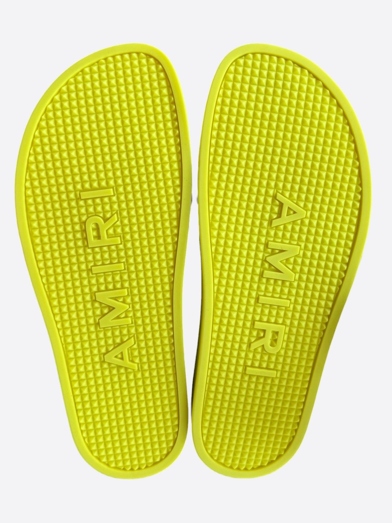 Amiri Amiri Yellow & Black Logo Rubber Slides Size US 9 / EU 42 - 7 Thumbnail