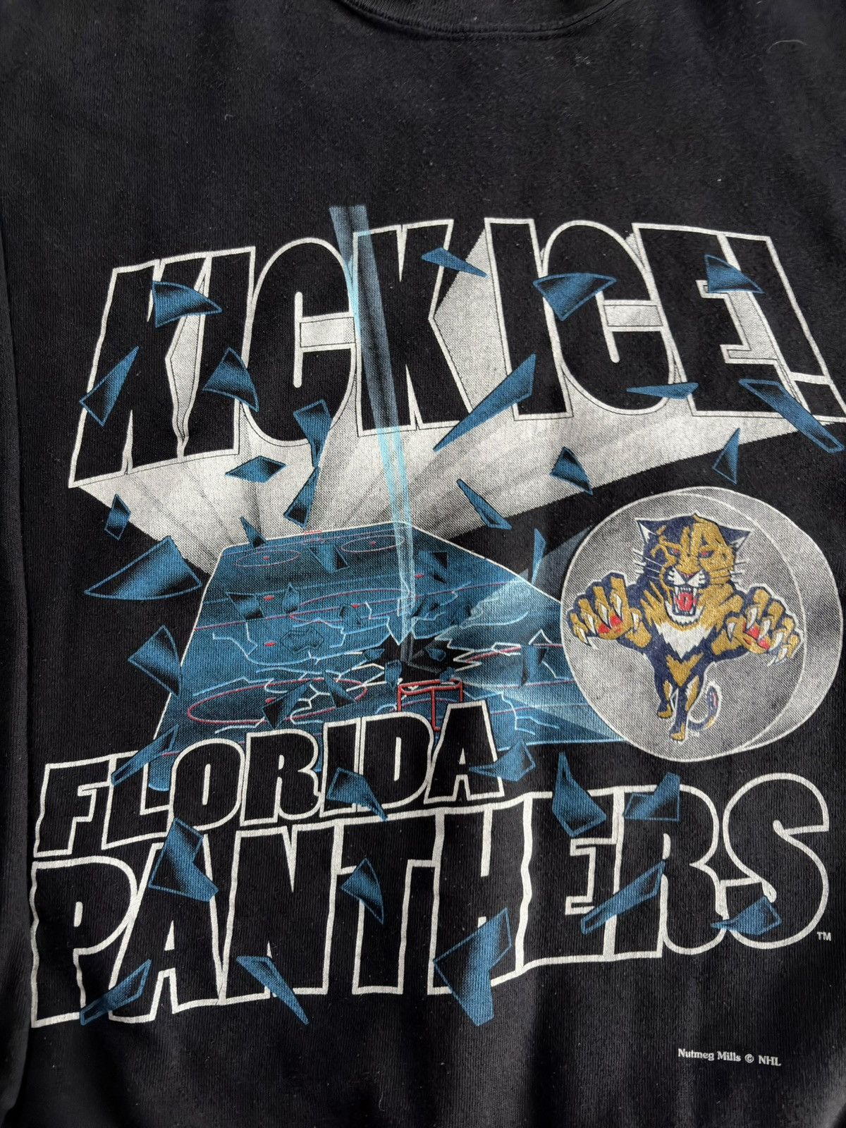 NHL 90s Nutmeg Florida Panthers Kick Ice! Crewneck Swearshirt M Size US M / EU 48-50 / 2 - 8 Thumbnail