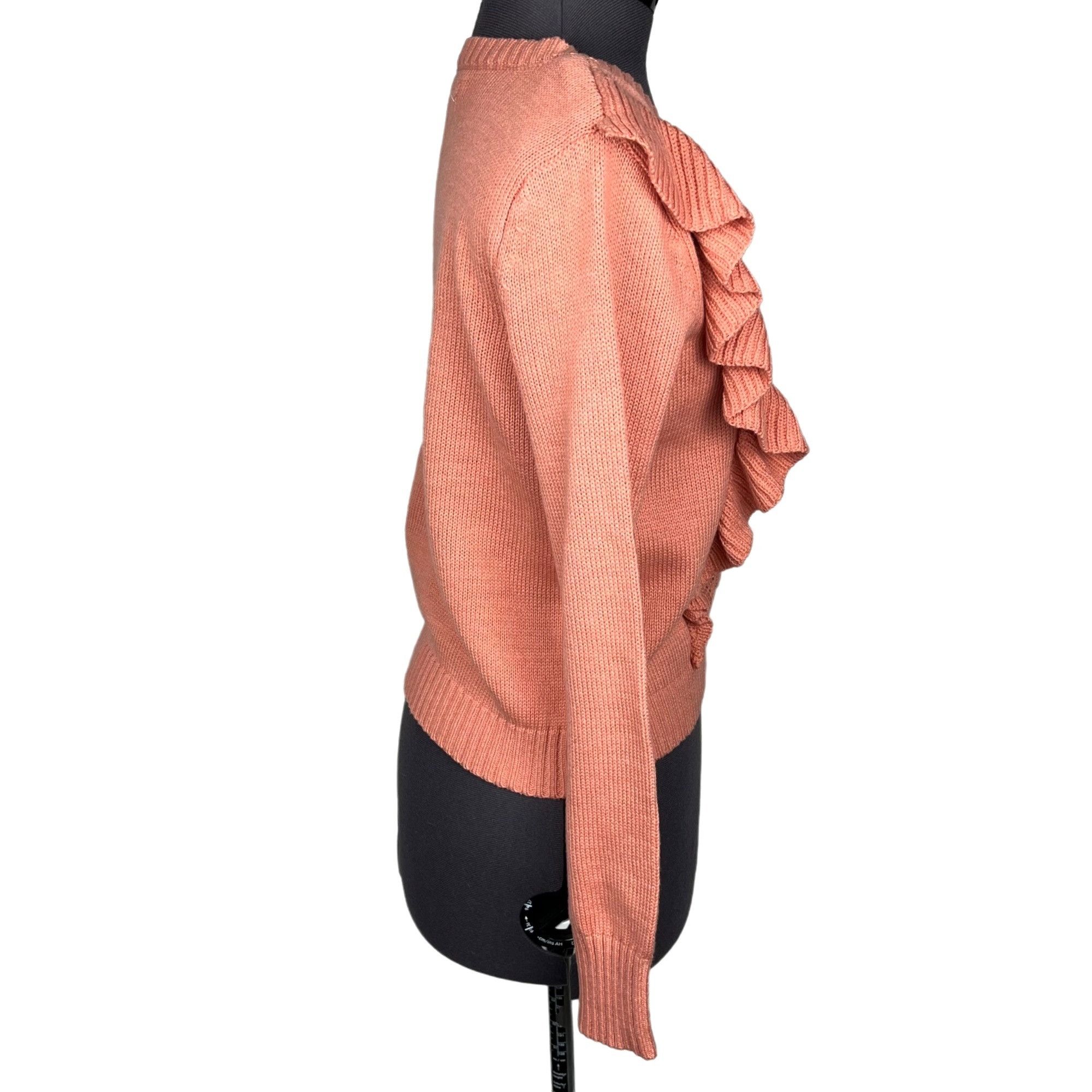 Other LC Lauren Conrad Women's Ruffle Pointelle Cardigan Sweater P Size S / US 4 / IT 40 - 6 Thumbnail