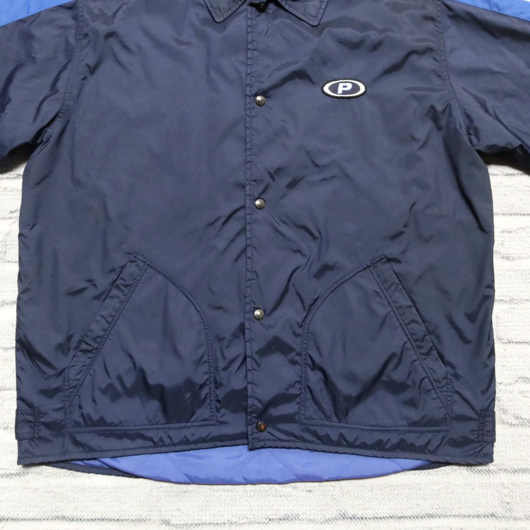 Polo Ralph Lauren VINTAGE Polo Sport Ralph Lauren Logo Jacket Mens Large Navy Nylon 90s Logo Jacket Size US L / EU 52-54 / 3 - 5 Thumbnail
