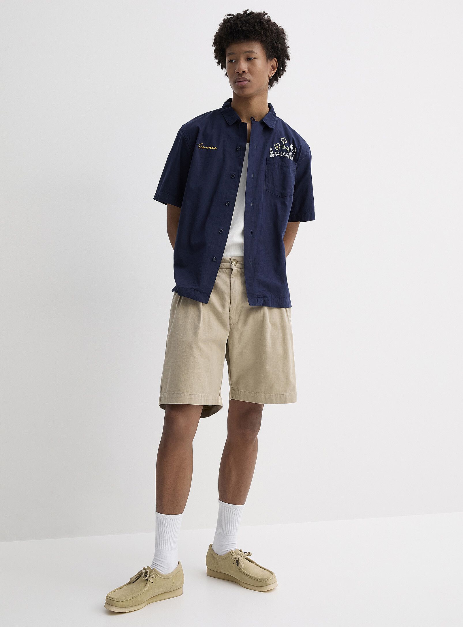 Service Works BNWT SS25 SERVICE WORKS PLEATED CHINO SHORTS BEIGE S Size US 30 / EU 46 - 13 Thumbnail