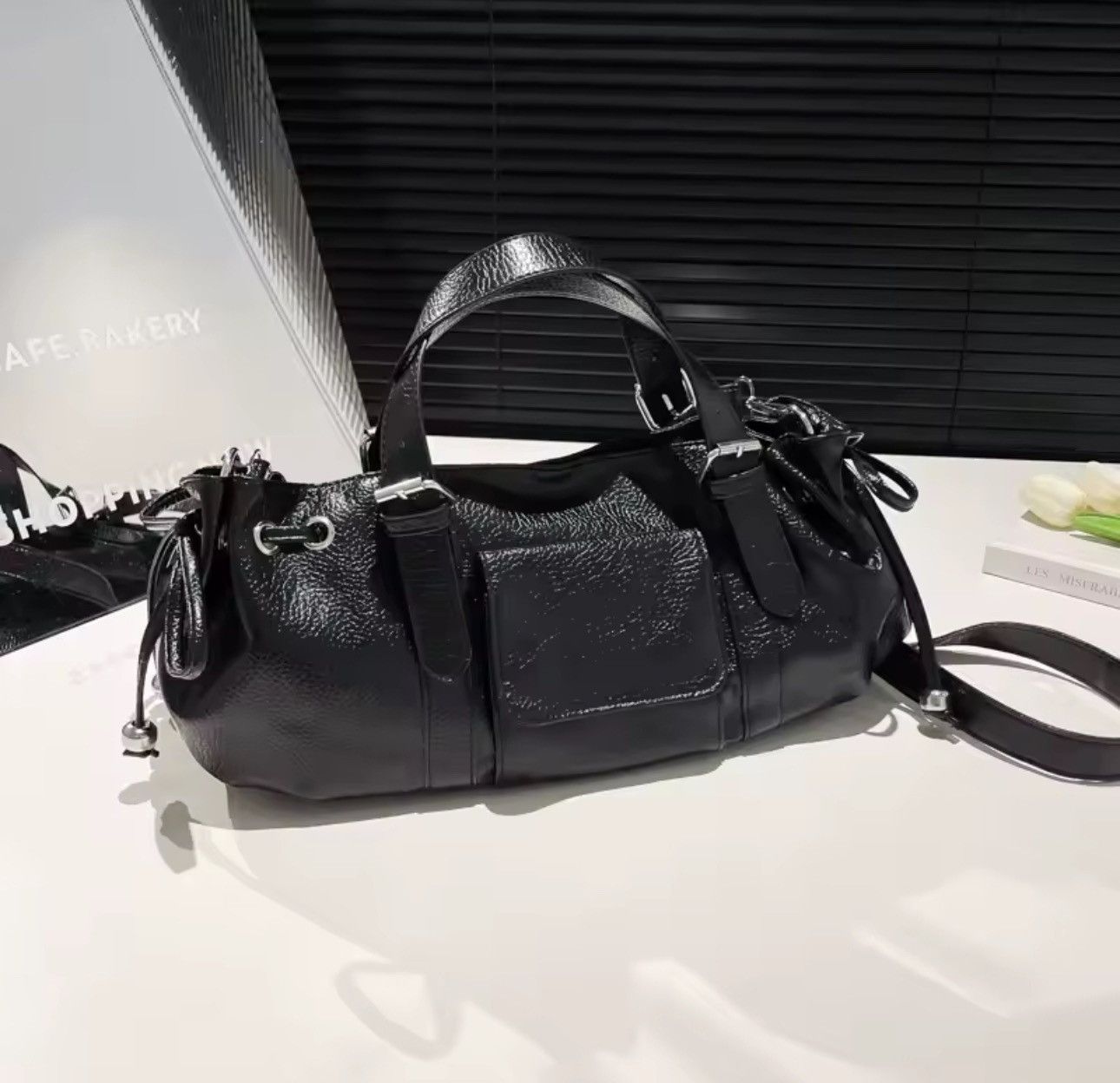 Other Streetwear PU Leather Retro Vintage Style Shoulder Bag Y2k Size ONE SIZE - 7 Thumbnail