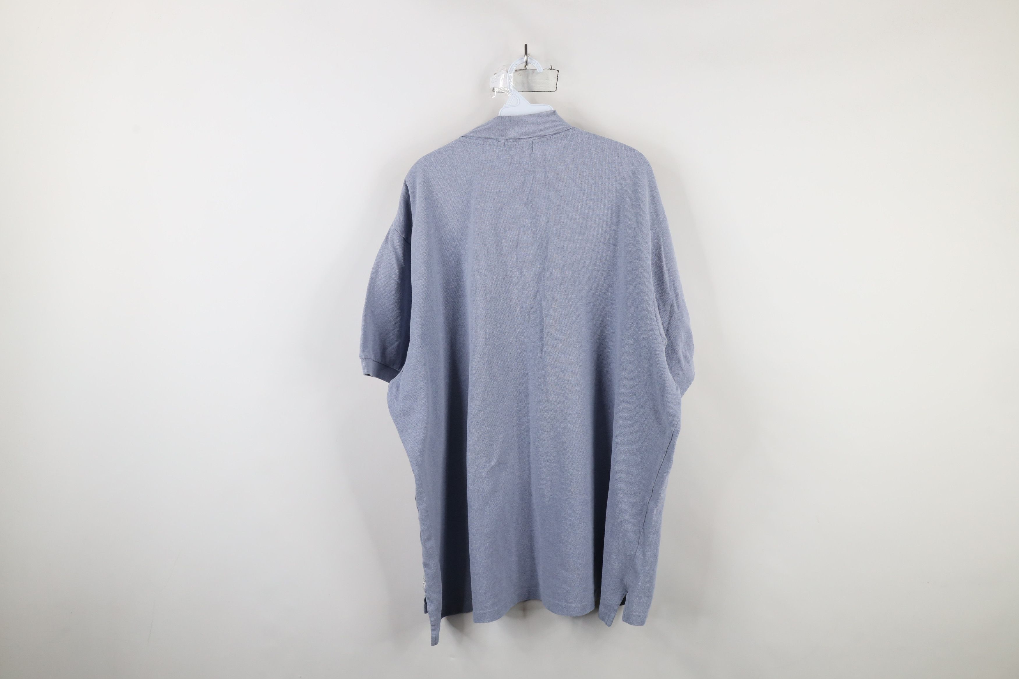 J.Crew × Vintage Vintage 90s J Crew Blank Collared Polo Shirt Blue USA Size US XXL / EU 58 / 5 - 8 Thumbnail