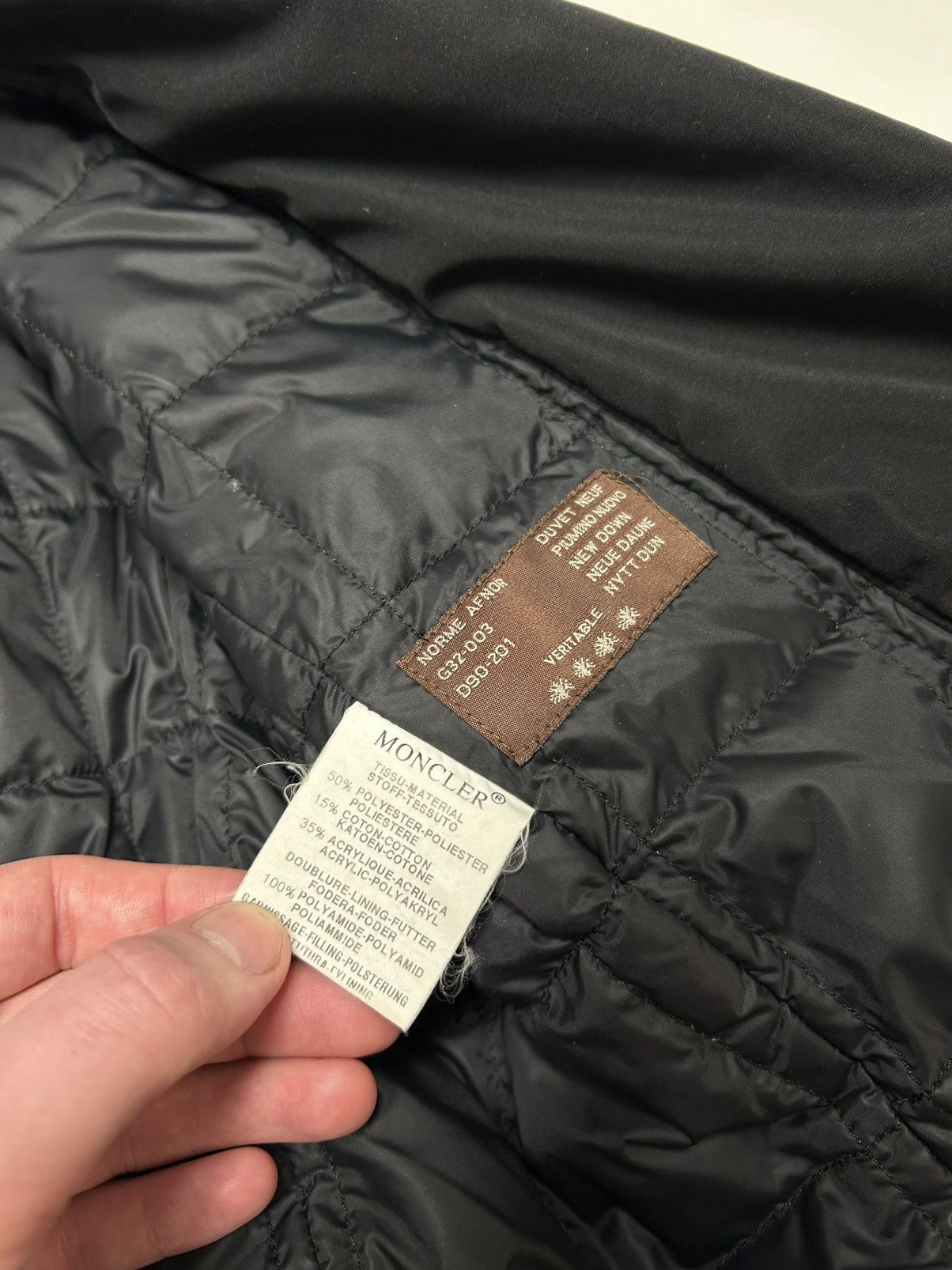 Moncler 2006 Leather Detailed Biker Jacket Size US M / EU 48-50 / 2 - 8 Thumbnail