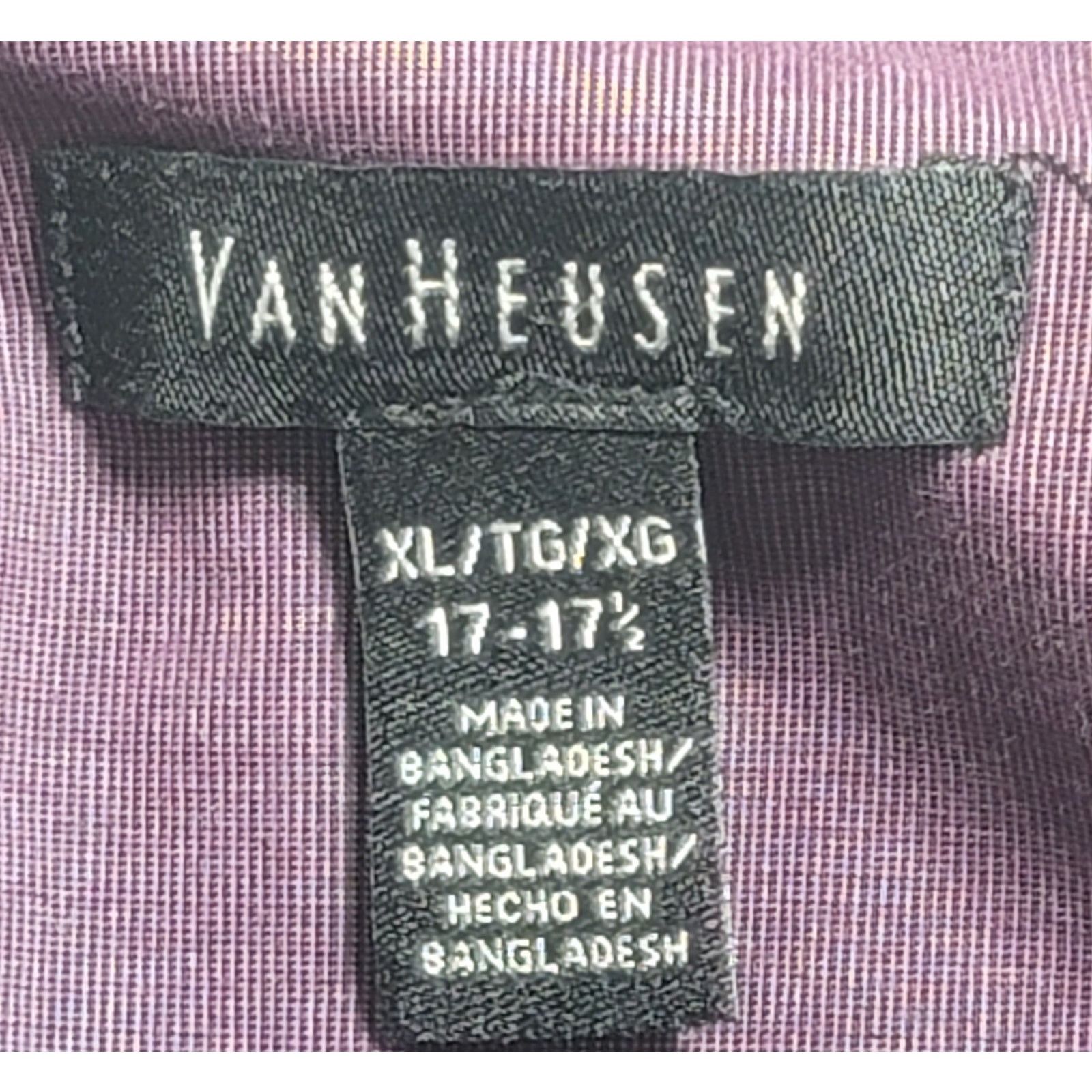 Van Heusen Van Heusen Purple Pink Check Button Up Shirt XL 17 17.5 Size US XL / EU 56 / 4 - 3 Thumbnail