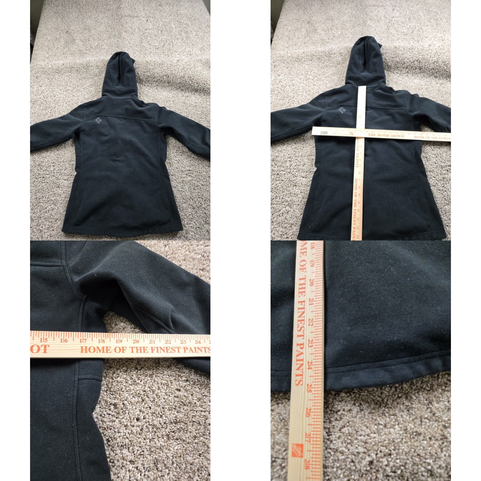 Black Diamond Black Diamond Windstopper Jacket Womens Medium Black Fleece Full Zip Hooded Size M / US 6-8 / IT 42-44 - 8 Thumbnail