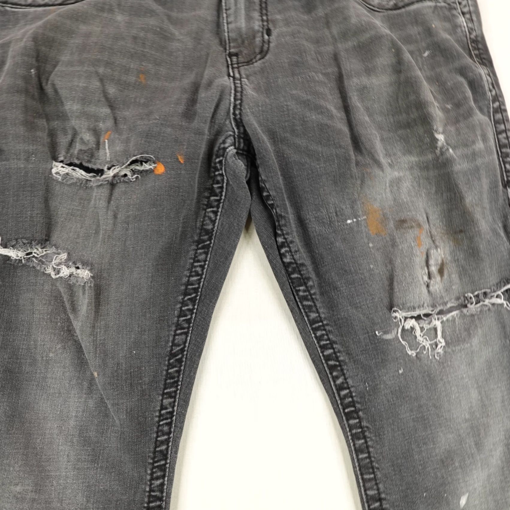 Vintage VINTAGE American Fighter Jeans Mens 36 Straight Denim Distressed Casual Slim Gray Size US 35 - 4 Thumbnail