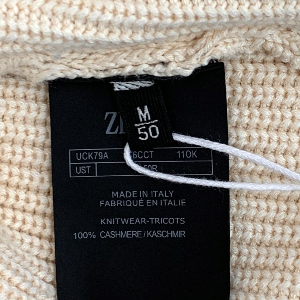 Z Zegna Zegna Striped Cashmere Sweater Beige (50R) Size US M / EU 48-50 / 2 - 7 Thumbnail