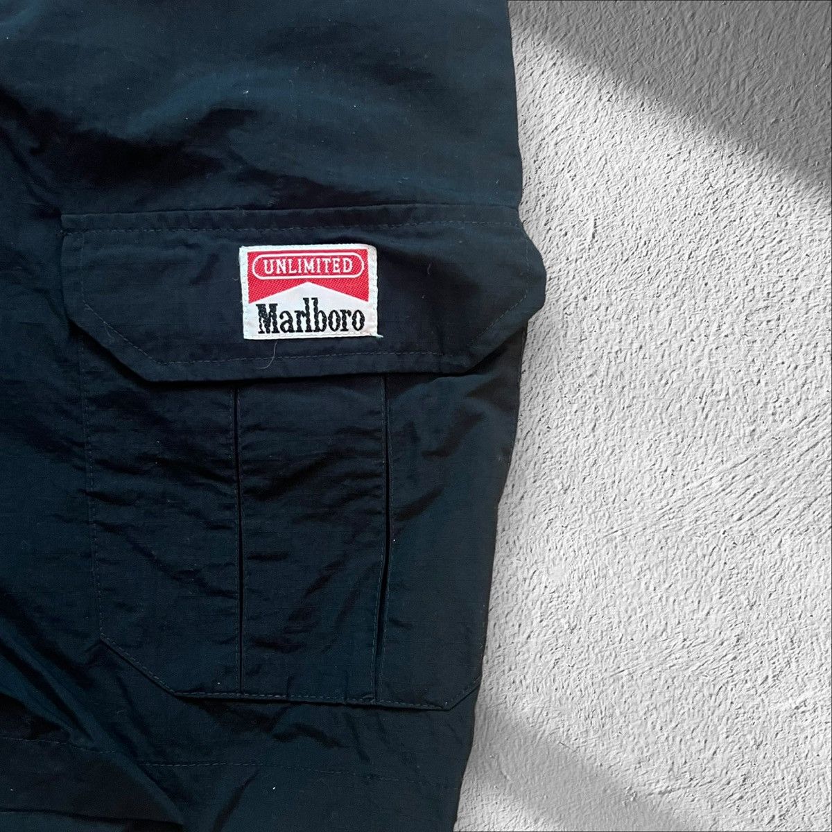 Marlboro Vintage 90s Marlboro Unlimited Black Swimming Trunks – Large Size US 32 / EU 48 - 3 Thumbnail