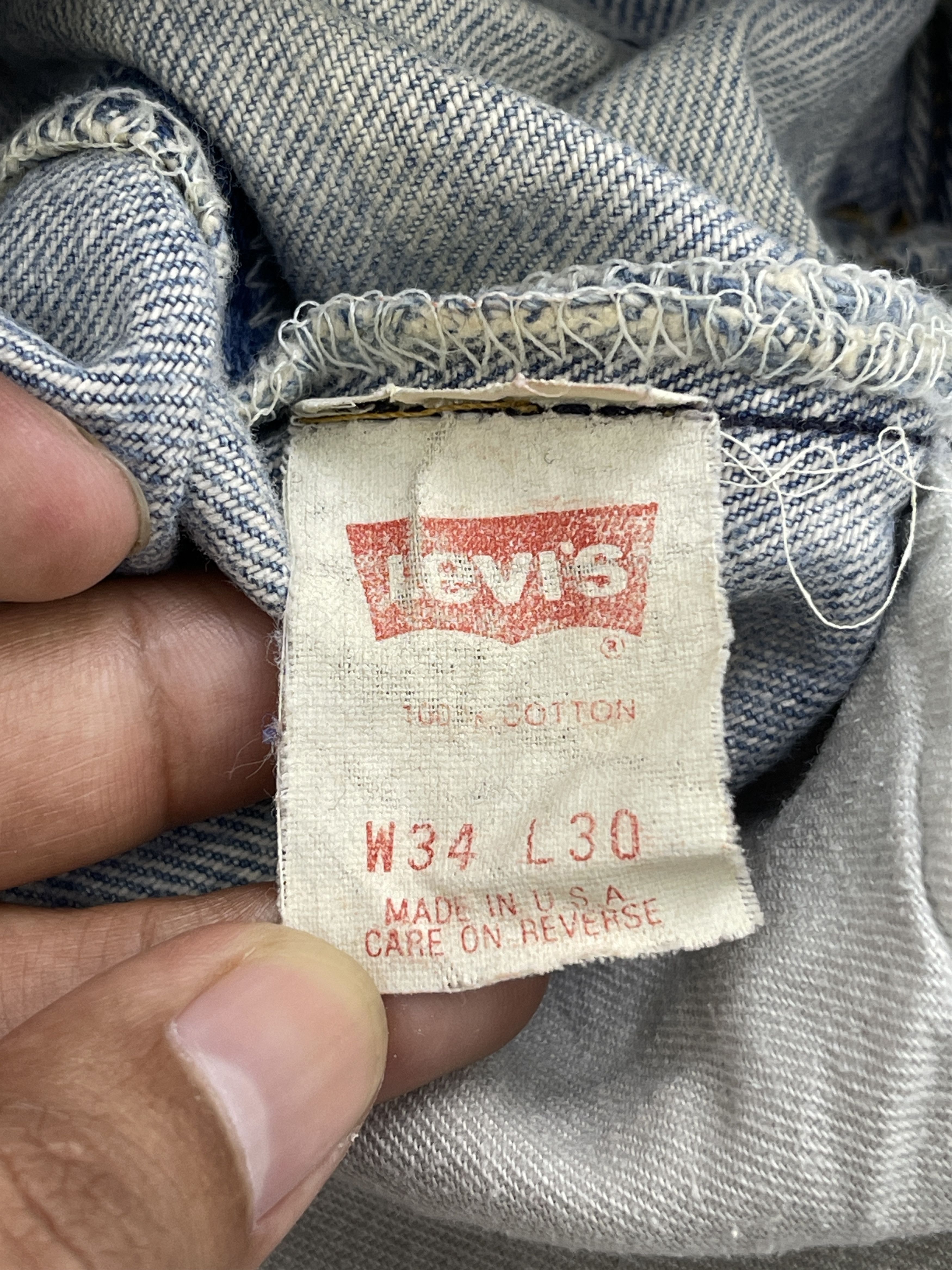 Levi's × Vintage Vintage 90s Levis 501 Light Blue Washed Jeans Size US 33 - 7 Thumbnail