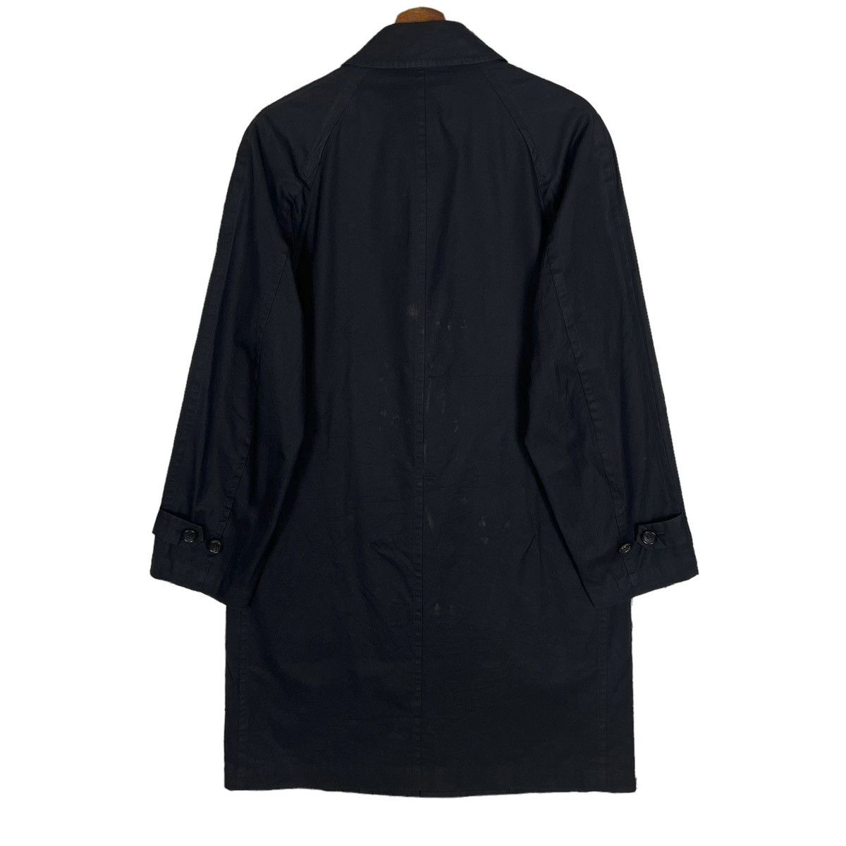 Comme des Garcons Homme Black Cotton Long Coat Size US S / EU 44-46 / 1 - 4 Thumbnail