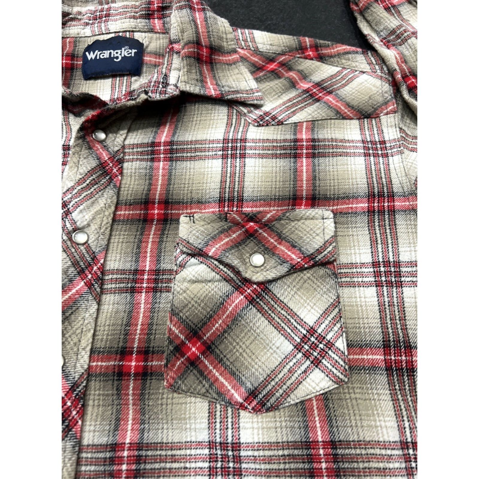 Wrangler VINTAGE Wrangler Men’s Western Long Sleeve Shirt Pearl Snap L Flannel Size US L / EU 52-54 / 3 - 3 Thumbnail