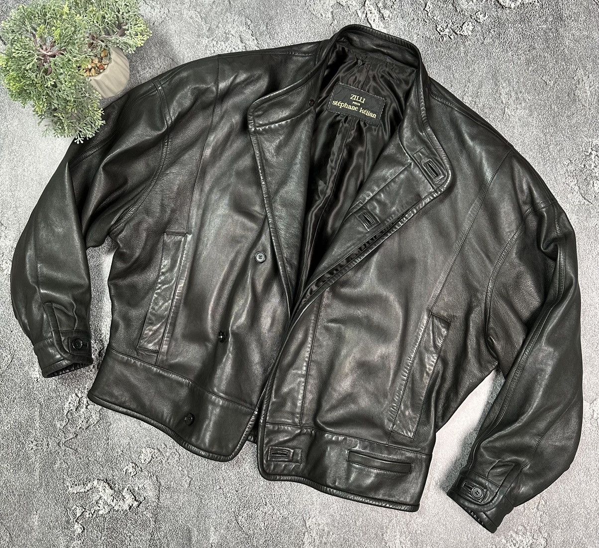 Vintage × Zilli Super RARE Zilli for Stephan Kelian leather oversized jacket Size US M / EU 48-50 / 2 - 5 Thumbnail
