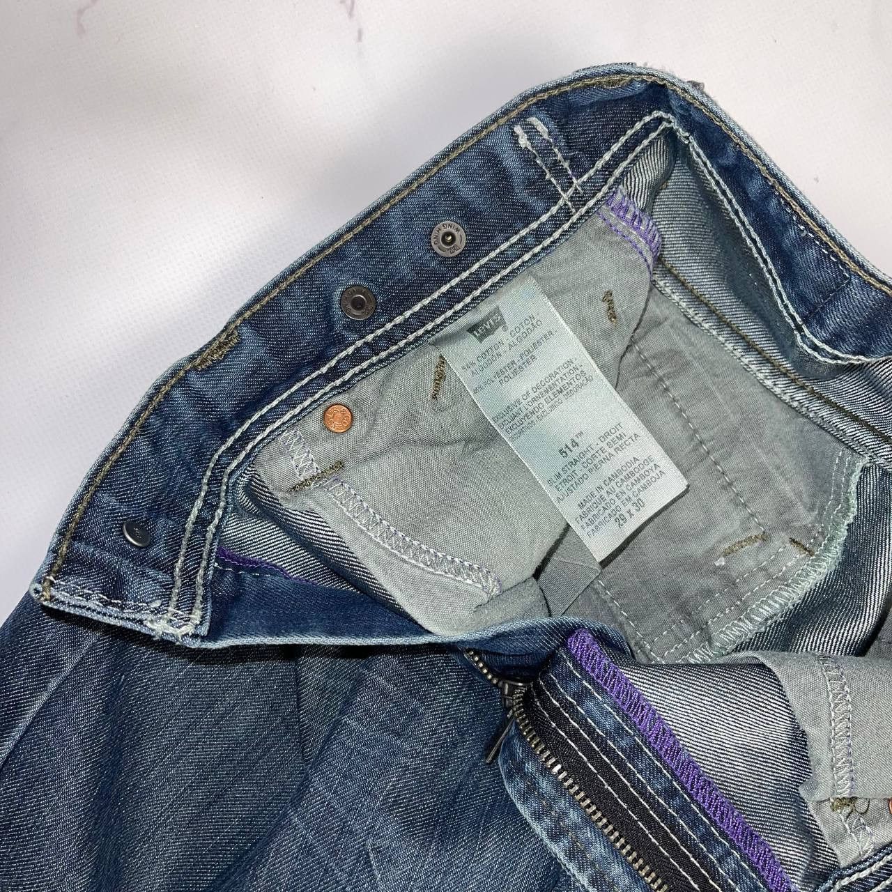 Levi's Vintage Clothing Levi`s vintage 514 baggy back pockets rare purple stitching Size US 29 - 16 Thumbnail
